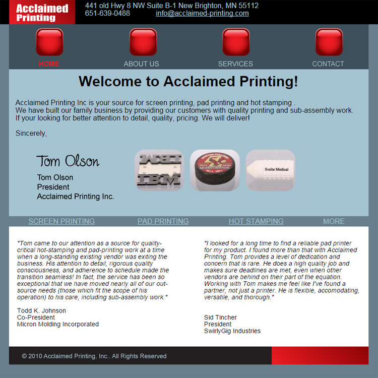 Acclaimed Printing